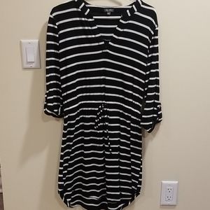 Black striped dress